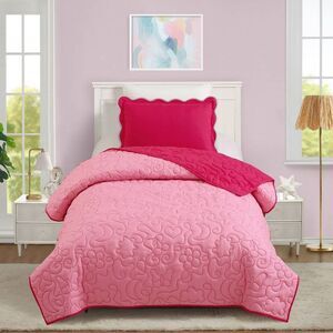 Open Box - Makers Collective - Prism Twin Pink Icon Quilted Comforter Pink